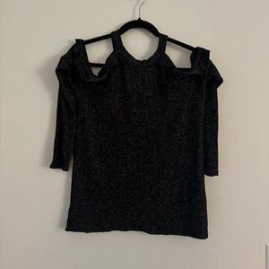 American Eagle Women's Open Shoulder Soft & Sexy Plush Long Sleeve Sweater